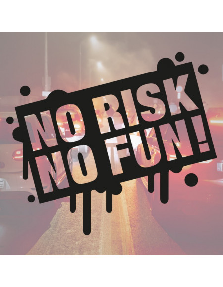 No Risk No Fun - Naklejka