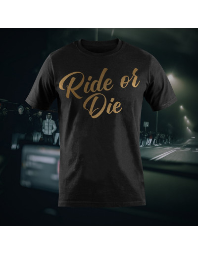 Ride Or Die - Czarny T-Shirt