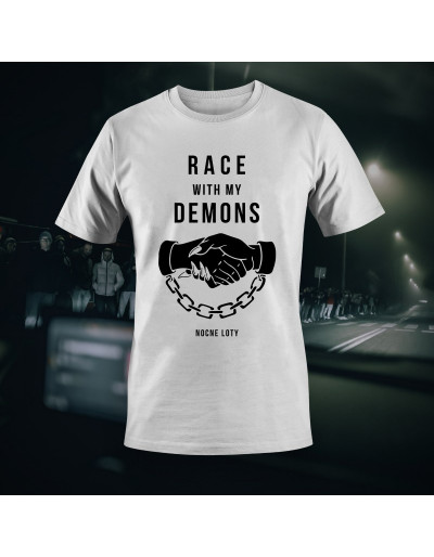 Race Demons - Biały T-Shirt